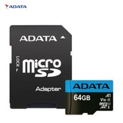 تصویر کارت حافظه میکرو اس دی ای دیتا ا ADATA 64GB UHS I Class10 R100W25 Micro SD Card 