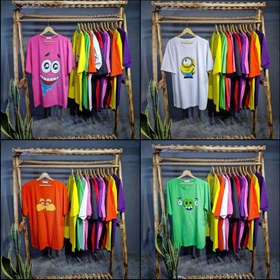 تصویر جدیدترین مدل تیشرت زنانه نخ پنبه طرحدار انیمیشن The newest model Women's T-shirt cotton thread patterned Animation