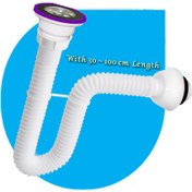 تصویر سیفون فلکسی 100 سانت کامل تک پلاست سیفون 100 سانت