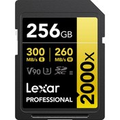 تصویر کارت حافظه 256 گیگابایت لکسار Lexar 256GB Professional 2000x UHS-II SDXC Memory Card 