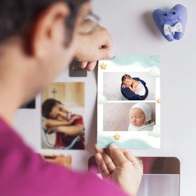 تصویر مگنت نوزاد طرح ابر 