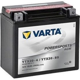 تصویر باتری باطری موتور سیکلت Ytx20 Bs Agm Varta 