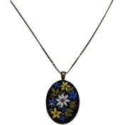 تصویر گردنبند گلدوزی رنگین‌گل 