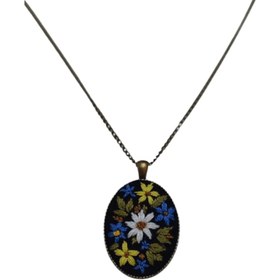 تصویر گردنبند گلدوزی رنگین‌گل 