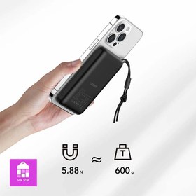 تصویر پاور بانک وایرلس برند وگر مدل VEGER MagOn Magnetic Wireless Power Bank 10000mAh 