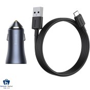 تصویر شارژر فندکی بیسوس مدل این اوتو گلدن کانتکتور پرو TZCCJD Baseus inAuto Golden Contactor Pro TZCCJD PD QC Car Charger