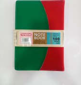 تصویر کلاسور چرمی 100 برگ قفل فلزی 26 حلقه آفاق 