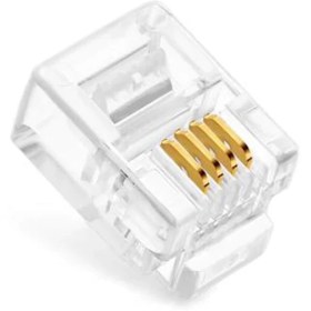 تصویر سوکت تلفن RJ11 پک ۱۰۰ عددی 