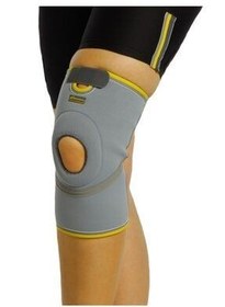 تصویر زانو بند والیبال خاکستری مردانه و زنانه Gray Patella از Neoprene Kneeness جلو پشتیبانی کرد MORSA CYBERG 