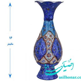 تصویر گلدان 16 مس و مینا 