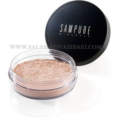 تصویر پودر هایلایتر شاین مینرال و ارگانیک صورت سمپیور-SAMPURE-ILLUMINATING POWDER SPARKLE شماره 100 