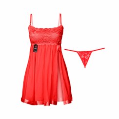 تصویر لباس خواب زنانه شباهنگ مدل New PRINCESS رنگ قرمز 