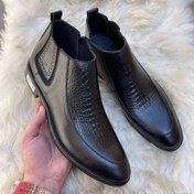 تصویر نیم بوت مردانه چرم طبیعی مدل ترجان 