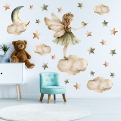 تصویر برچسب و استیکر دیواری کودک تاتی پریا 