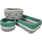 تصویر ست سبد وسایل کودک مدل سیسمونی کد Kids Storage Basket-01 مجموعه 3 عددی 