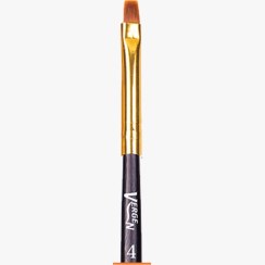 تصویر براش گریم سرصاف D102 سایز 4 ورژن Vergen D102 Makeup Brush Size 4