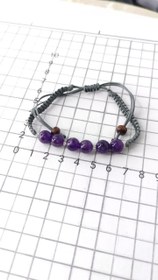 تصویر جواهر آمیتیست بنفش - دستبند 