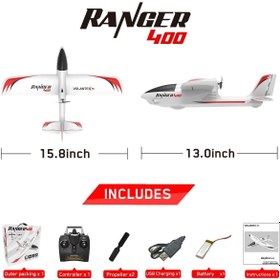 تصویر هواپیما کنترلی 3 کانال گلایدر RANGER 400 EXA76106 