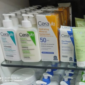 تصویر کرم ضد آفتاب مینرال آبرسان سراوی CeraVe Hydrating Mineral Sunscreen SPF 50 