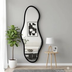 تصویر آینه دفرمه فلورا | آینه فانتزی و مدرن با کیفیت بالا شروع قیمت از سایز 40 در 140 