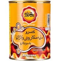 تصویر کنسرو مایه ماکارونی و لازانیا با سویا و قارچ 390 گرمی بهروز 6261177001694 