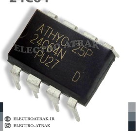 تصویر تراشه حافظه آیسی 24C64 - DIP IC EEPROM 24C64