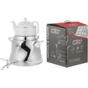 تصویر کتری و قوری شاینی مدل تینا Kettle set Shiny