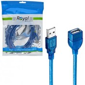 تصویر کابل افزایش طول 3 متری USB شیلددار رویال Royal 