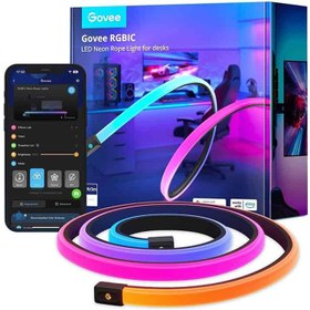 تصویر ریسه هوشمند نئون فلکسی قابل برش 3 متری Govee RGBIC LED Neon Rope H61C3 Govee RGBIC LED Neon Rope Lights for Desks H61C3