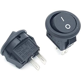تصویر کلید راکر کوچک 2پین 2حالته ROCKER SWITCH 2P 2C KCD1 601S ROCKER SWITCH 2P 2C KCD1 601S