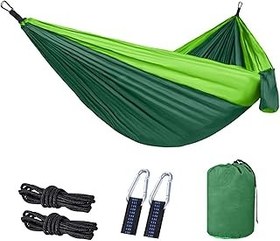 تصویر Oonkaf Camping Hammock ، چکش های کمپینگ در فضای باز ، کیسه حمل قابل حمل با 2 تسمه آویزان ، چکش با چتر نجات نایلونی 210T ، چکش سبک وزن قابل حمل Oonkaf Camping Hammock, Outdoor Camping Hammocks, Portable Carrying Bag with 2 Hanging Straps, Hammocks with 210T Nylon Parachute, Portable Lightweight Hammock