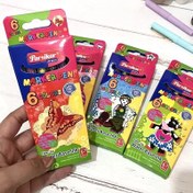 تصویر ماژیک رنگ آمیزی 6 رنگ پارسیکار آبرنگی JM825-6 - طرح MARKER PEN 6 COLORS Parsikar JM825-6