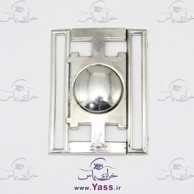 تصویر سگک جفتی پلاستیکی نقره ای 