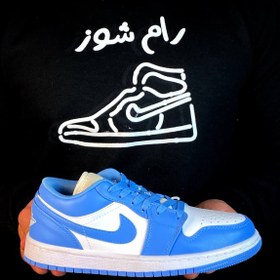 تصویر کتونی نایک جردن 1 مدل Jordan one low UNC 