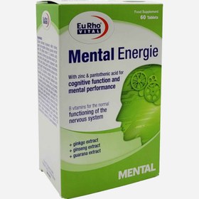 تصویر قرص منتال انرژی یوروویتال ۶۰ عددی 