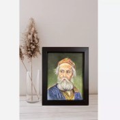 تصویر خیام(تابلو نقاشی چهره، مدادرنگی) 