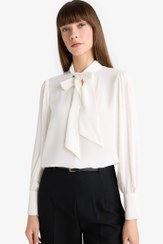 تصویر شومیز زنانه بژ دفکتو 