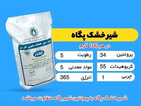 تصویر پودر شیر خشک بدون چربی(گینر) پگاه خراسان 10 کیلوگرمی - ارسال با باربری /پسکرایه کپی 