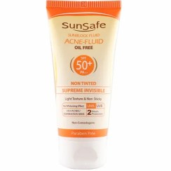 تصویر فلوئید ضد آفتاب سان سیف بدون رنگ و کاملا نامرئی دارای SPF50 حجم 50 گرم 