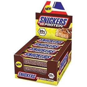 تصویر پروتئین بار کاراملی اسنیکرز بسته 12 عددی Snickers Hi Protein 20gr Bar 55gr 12Pcs