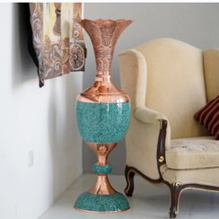 تصویر سنبلدان بزرگ فیروزه کوبی ۱۲۰ سانتی قلم زنی نیشابور 