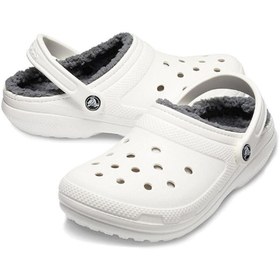 تصویر کلاسیک Lined Clog سفید Grey کراکس Crocs 