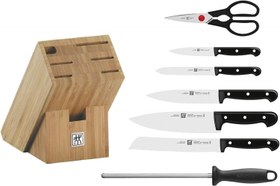 تصویر ست چاقوی آشپزخانه ۸ پارچه برند زولینگ آلمان Zwilling Prof. S 8 Pcs natural beech Knife block set