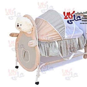 تصویر تخت و گهواره کودک سانیکو طرح خرس ا Diligent Cradle Sanico Diligent Cradle Sanico
