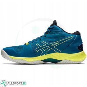 تصویر کفش والیبال زنانه اسیکس طرح اصلی Asics Sky Elite Ff Mt 2 Blue Yellow 