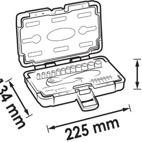 تصویر جعبه بکس 1/4 درایو 23 پارچه ویگور Vigor 