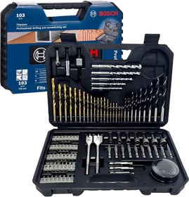 تصویر ست لوازم جانبی ترکیبی (103 عددی) بوش Bosch 2608594070 Mixed Accessory Set (103 Piece), Black