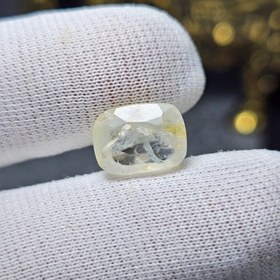 تصویر نگین سنگ طبیعی توپاز زرد معدنی کد 35365 