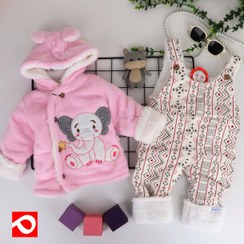 تصویر دوتیکه گلدوزی فیل و ستاره 