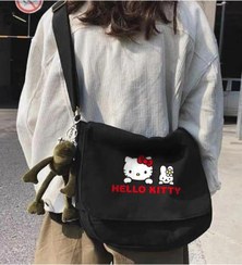 تصویر کیف پستهای یونیسکس مشکی با طرح هلو کیتی | Toum | 635264129 | اورجینال 